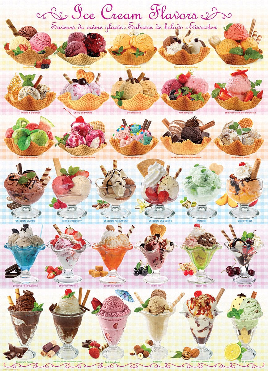 Puzzle 1000: Saveurs de crème glacée CASSE-TÊTE - 1000 morceaux