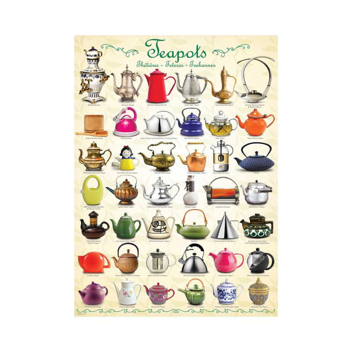 Puzzle 1000: Théières CASSE-TÊTE - 1000 morceaux