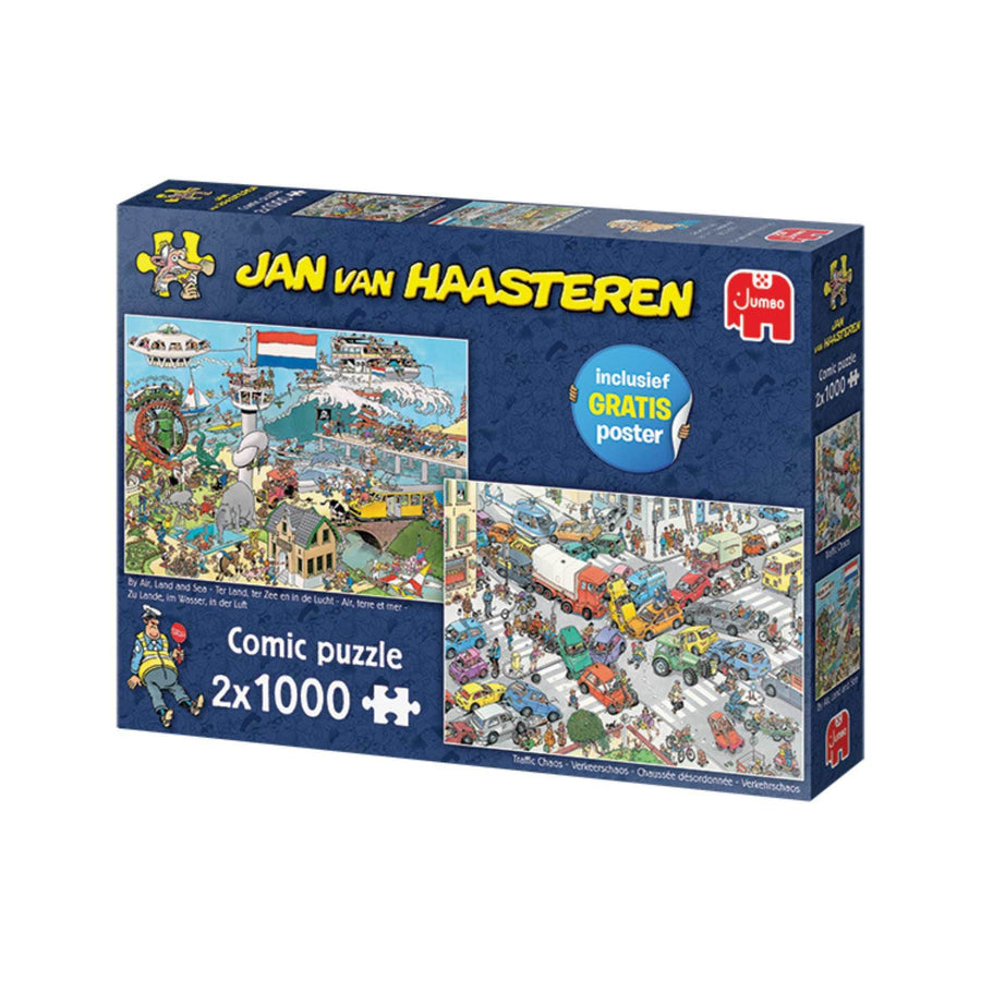 Traffic Chaos & By Air Land (2x1000 pcs) CASSE-TÊTE - 1000 morceaux