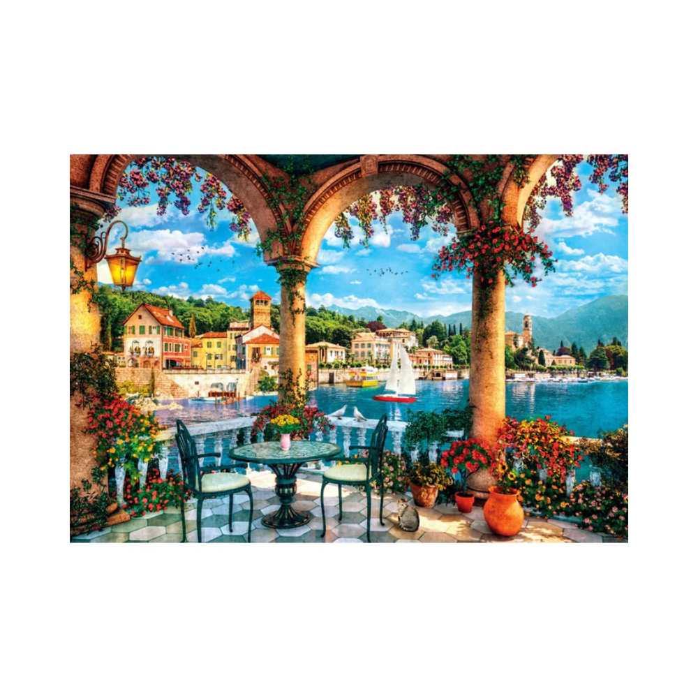 Vue de balcon du lac Côme (1000 pcs) CASSE-TÊTE - 1000 morceaux