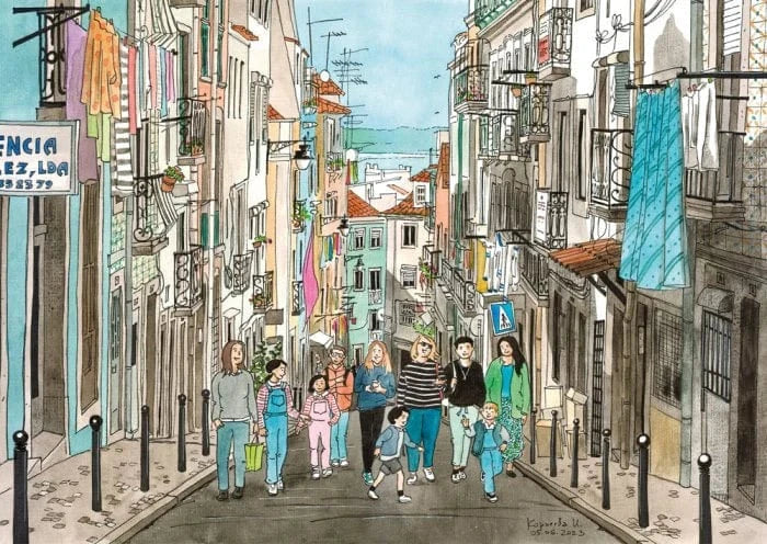 Walk in Lisbon (Puzzle 1000 pcs) CASSE-TÊTE - 1000 morceaux