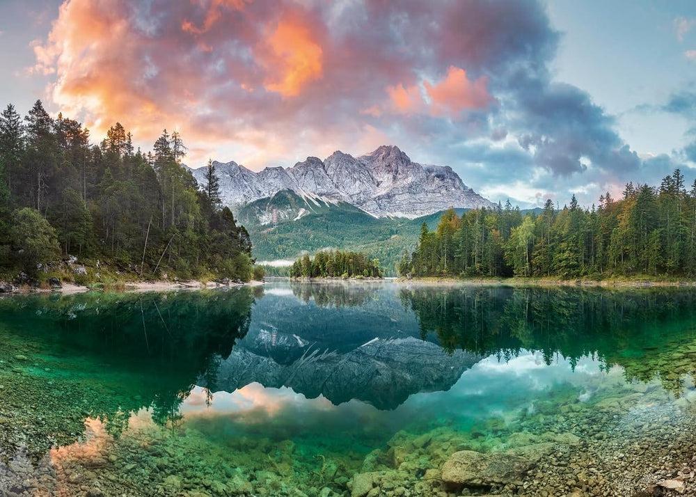 Zugspitze at the Eibsee, Germany (1000 pcs) CASSE-TÊTE - 1000 morceaux
