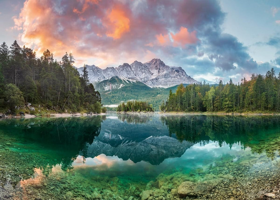 Zugspitze at the Eibsee, Germany (1000 pcs) CASSE-TÊTE - 1000 morceaux