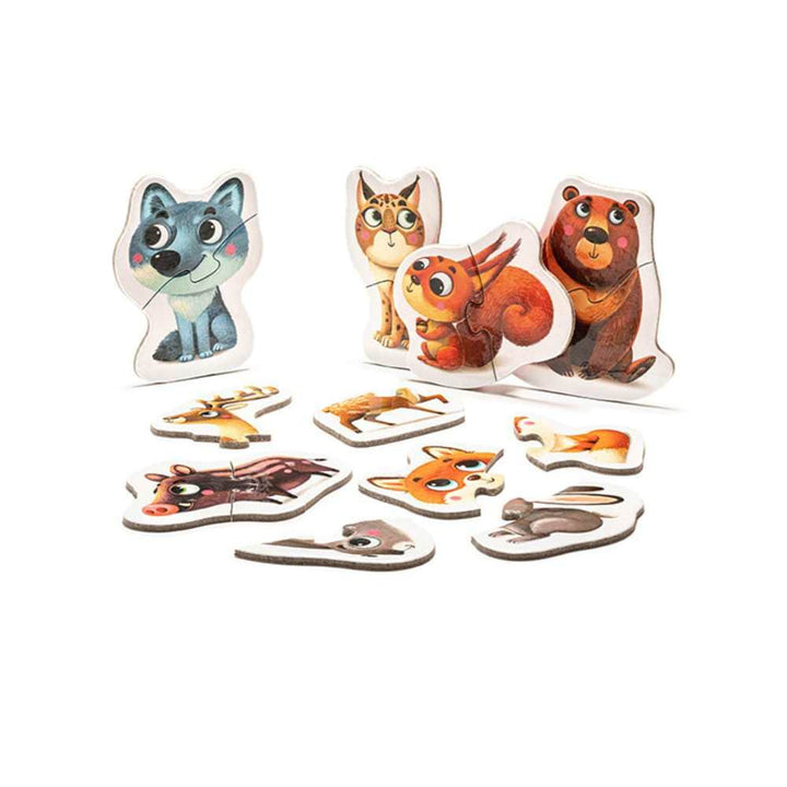 Animaux de la montagne (8x2 pcs) CASSE-TÊTE - 2 - 24 morceaux