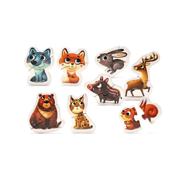 Animaux de la montagne (8x2 pcs) CASSE-TÊTE - 2 - 24 morceaux