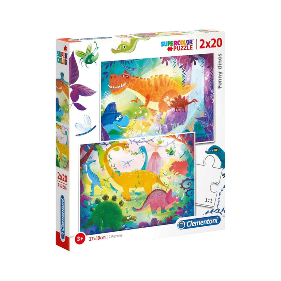 Dinosaures (2x20 pcs) CASSE-TÊTE - 2 - 24 morceaux