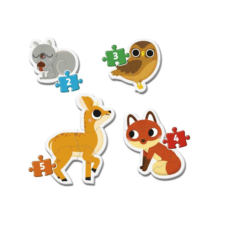 My First Puzzles - Animaux forêt | Forest Animals (2, 3, 4 & 5 pcs) CASSE-TÊTE - 2 - 24 morceaux