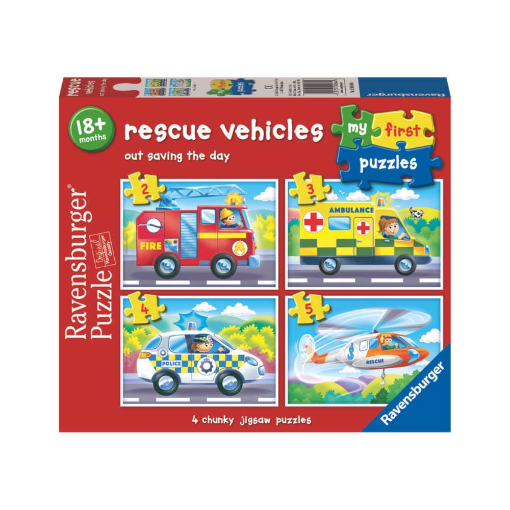 My First Puzzles - Rescue Vehicles (2, 3, 4 & 5 pcs) CASSE-TÊTE - 2 - 24 morceaux