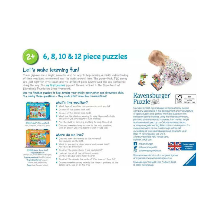 My First Puzzles - What's the Weather (6, 8, 10 & 12 pcs) CASSE-TÊTE - 2 - 24 morceaux