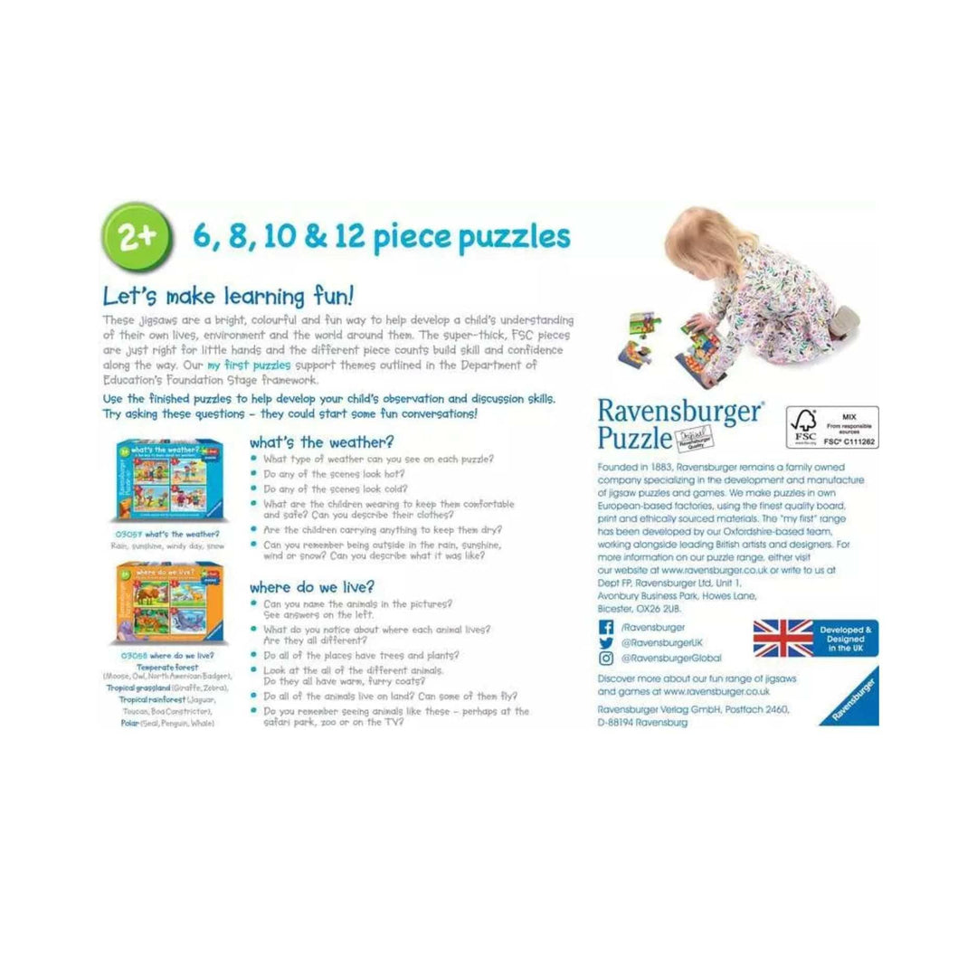 My First Puzzles - Where do We Live (6, 8, 10 & 12 pcs) CASSE-TÊTE - 2 - 24 morceaux