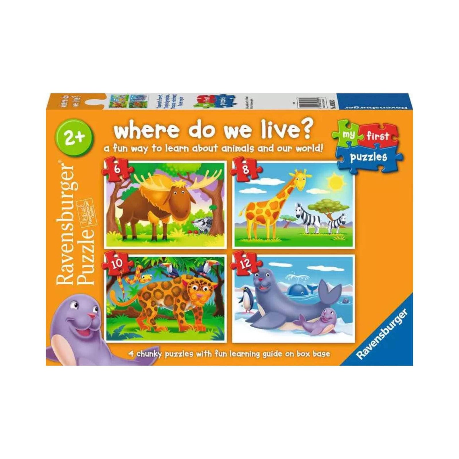 My First Puzzles - Where do We Live (6, 8, 10 & 12 pcs) CASSE-TÊTE - 2 - 24 morceaux