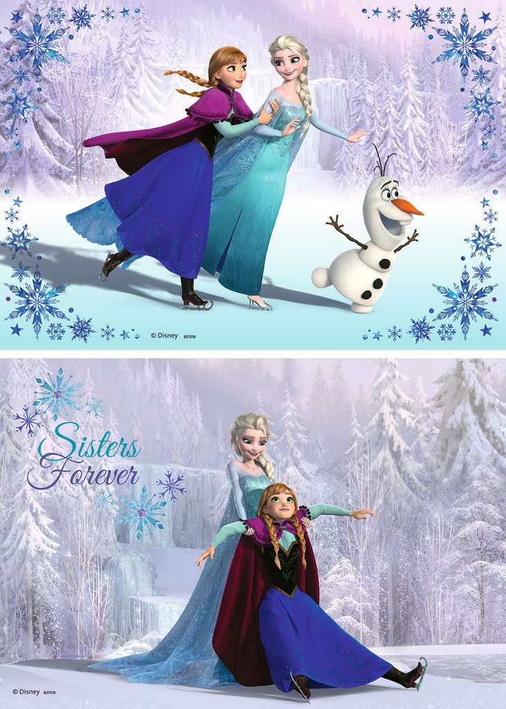 Puzzle 2 x 24 : Soeurs pour toujours, Disney Frozen CASSE-TÊTE - 2 - 24 morceaux