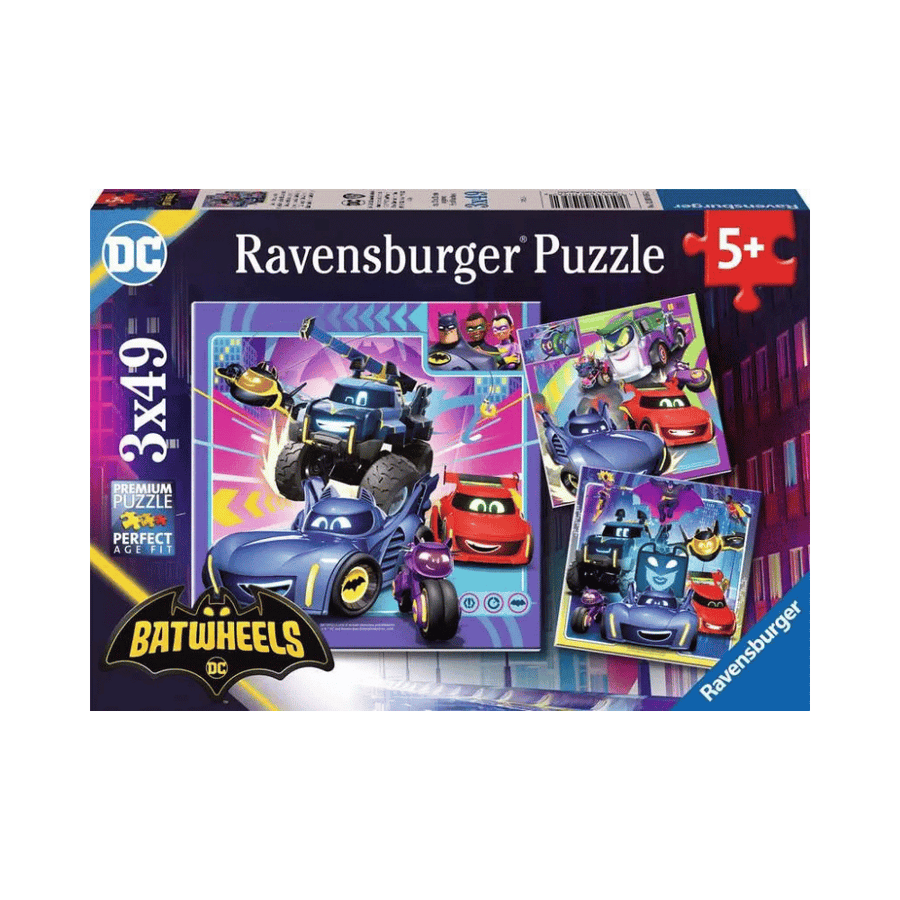 Batwheels (Puzzle 3 x 49 pcs) CASSE-TÊTE - 25-49 morceaux