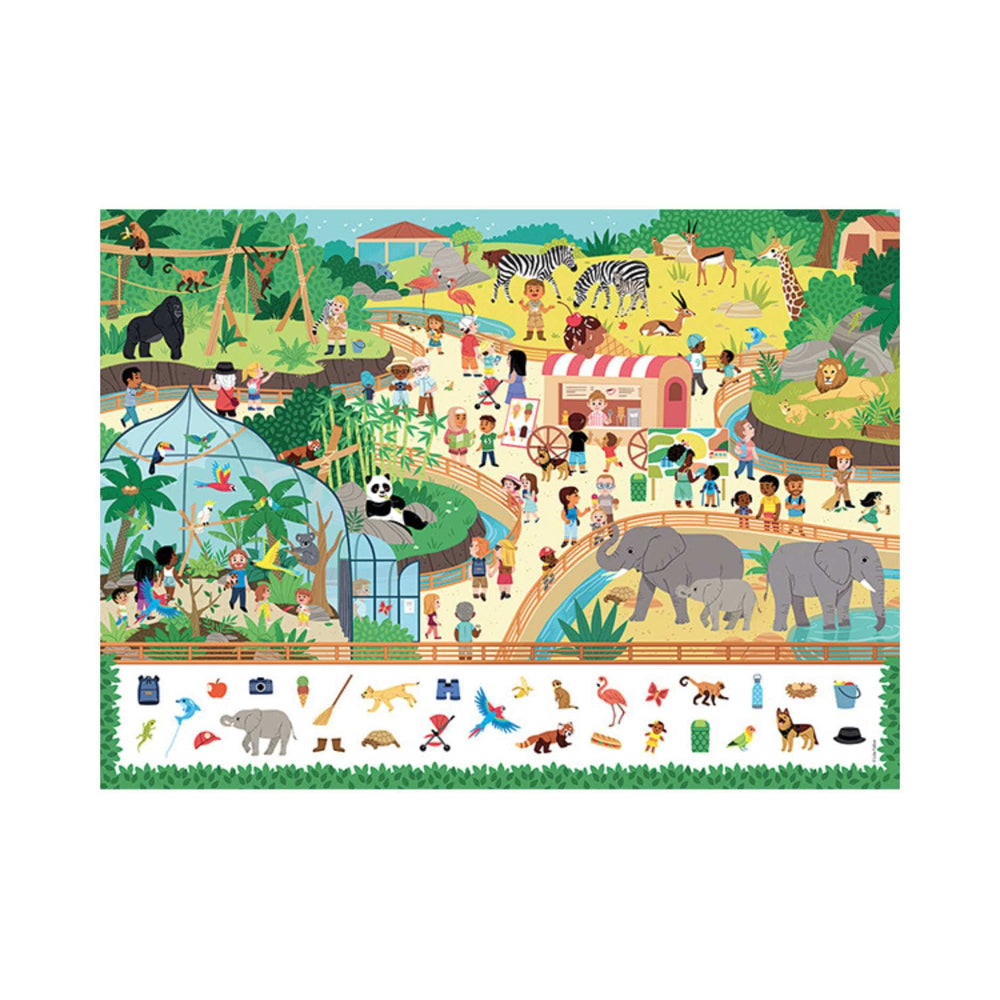 Cherche et trouve - Au zoo (45 pcs) CASSE-TÊTE - 25-49 morceaux