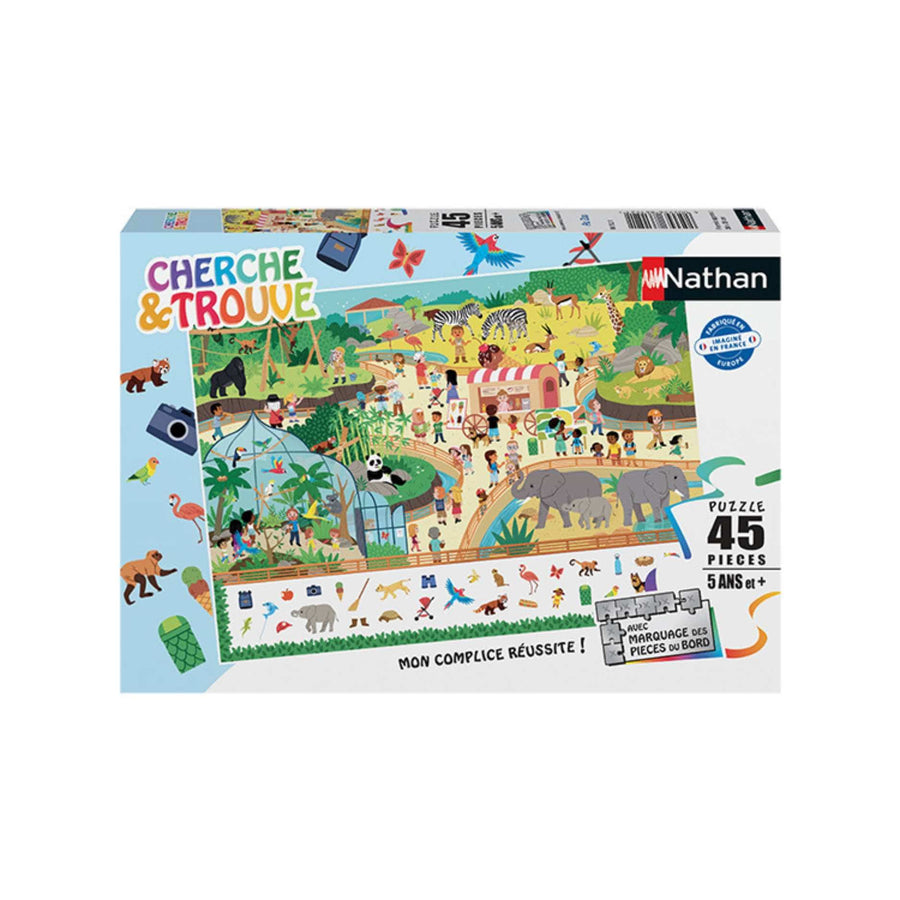 Cherche et trouve - Au zoo (45 pcs) CASSE-TÊTE - 25-49 morceaux