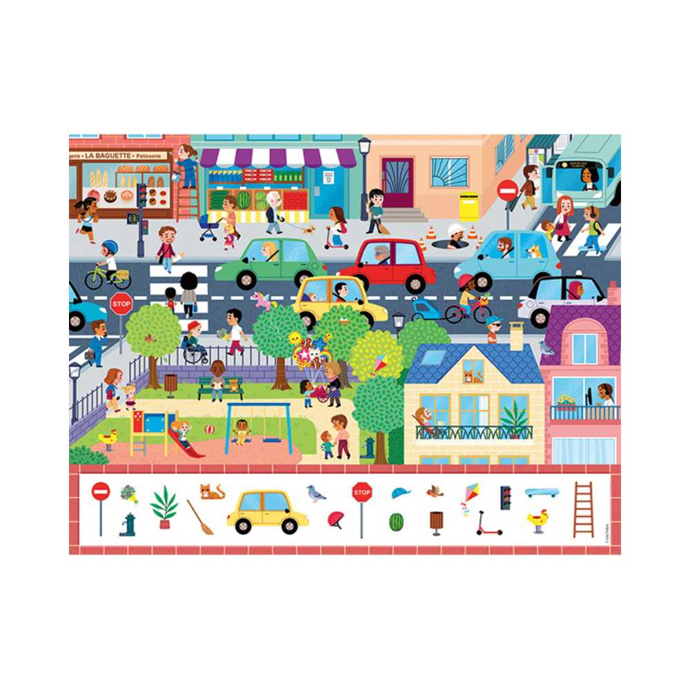Cherche et trouve - En ville (30 pcs) CASSE-TÊTE - 25-49 morceaux