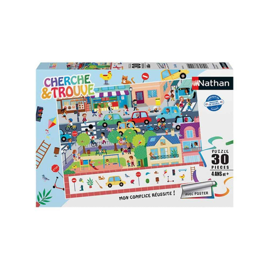 Cherche et trouve - En ville (30 pcs) CASSE-TÊTE - 25-49 morceaux