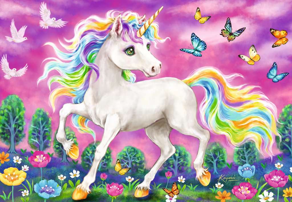 Puzzle 2x24: Unicorn and Pegasus CASSE-TÊTE - 25-49 morceaux