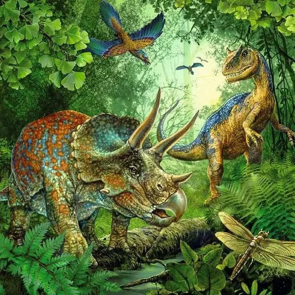 Puzzle 3 x 49: Dinosaure fascination CASSE-TÊTE - 25-49 morceaux