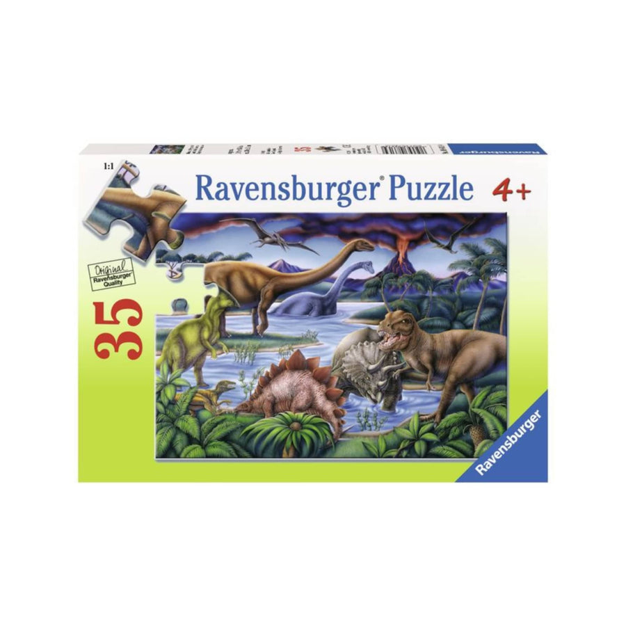 Puzzle 35: Jardin de dinosaures CASSE-TÊTE - 25-49 morceaux