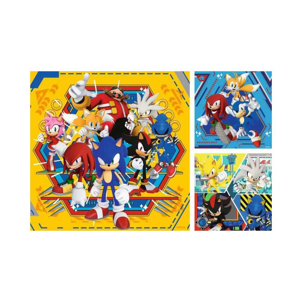 Sonic the Hedgehog (3x49 pcs) CASSE-TÊTE - 25-49 morceaux