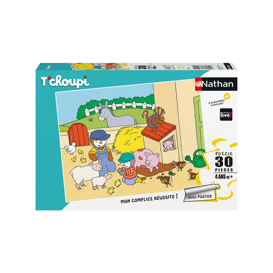 T'choupi a la ferme (30 pcs) CASSE-TÊTE - 25-49 morceaux