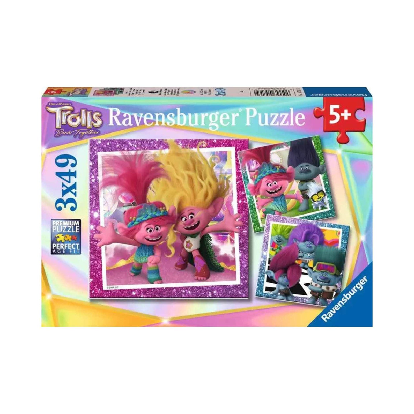 Trolls Band Together (3x49 pcs) CASSE-TÊTE - 25-49 morceaux