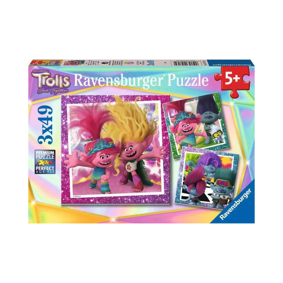 Trolls Band Together (3x49 pcs) CASSE-TÊTE - 25-49 morceaux