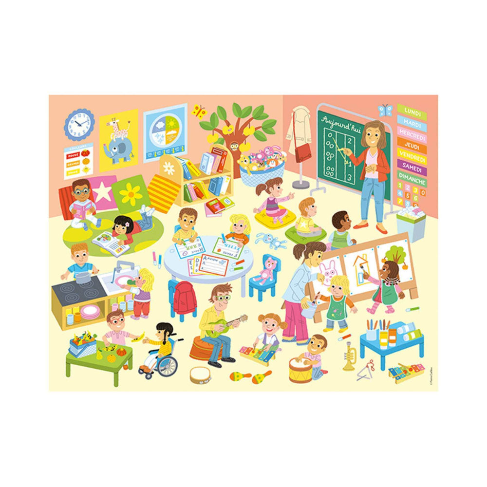 Une journée à l'école (30 pcs) CASSE-TÊTE - 25-49 morceaux