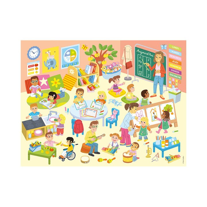 Une journée à l'école (30 pcs) CASSE-TÊTE - 25-49 morceaux