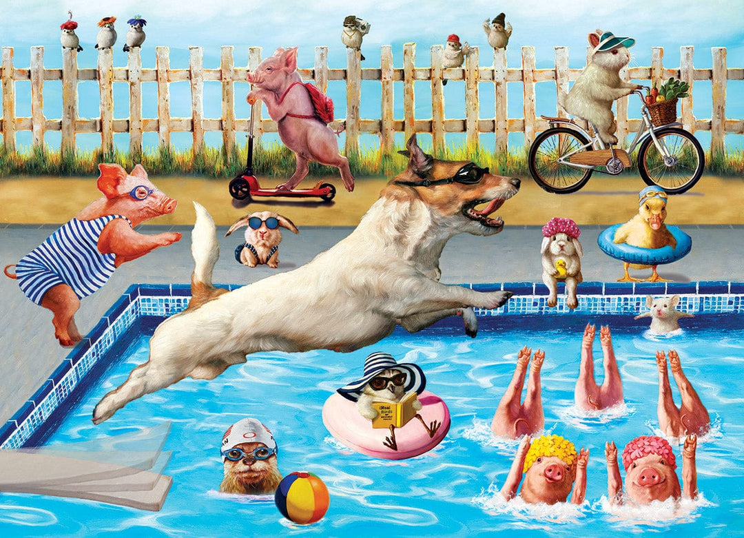 Crazy Pool Day - Lenticulaire 3D  (300 pcs) CASSE-TÊTE - 300 - 375 morceaux