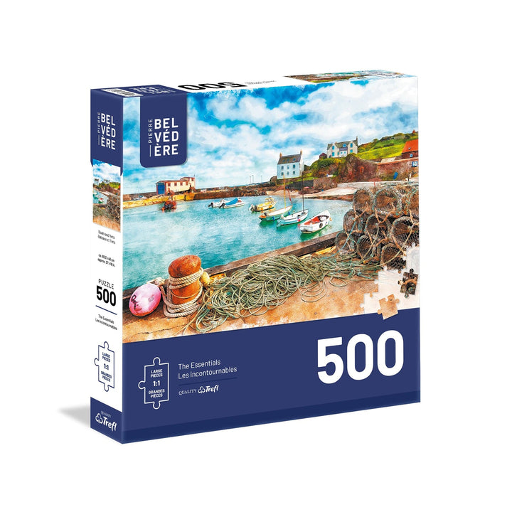 Aquarelle bateau & filet (gp) (500 pcs) CASSE-TÊTE - 400 - 550 morceaux