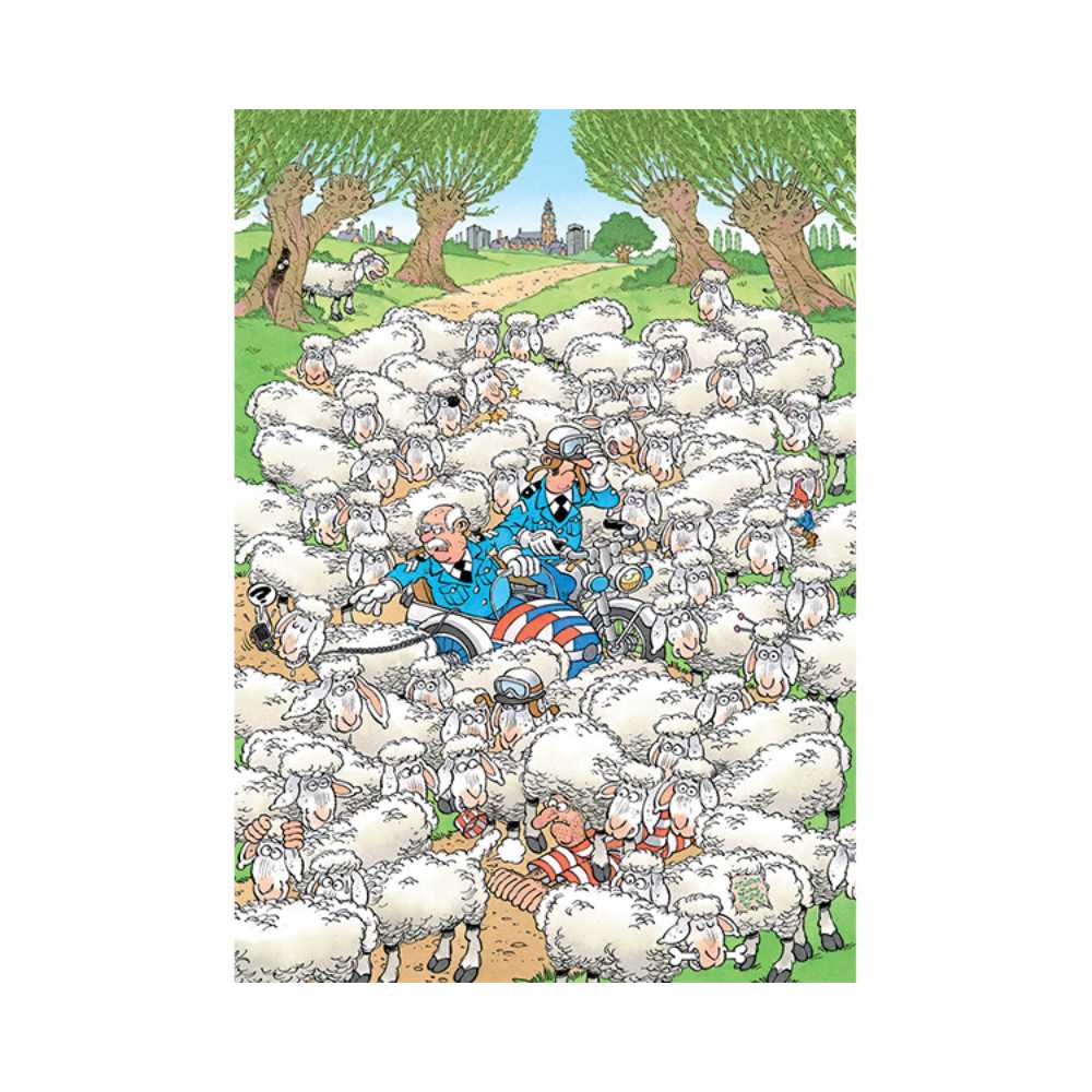 CASSE-TÊTE - 400 - 550 morceaux Jan van Haasteren : Expert 7 - Coincé comme un mouton | Ewe shall not pass (500 pcs) LAs des jeux