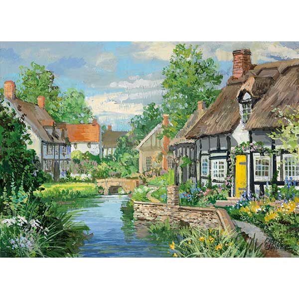 Puzzle 2X500: Riverside Cottages CASSE-TÊTE - 400 - 550 morceaux