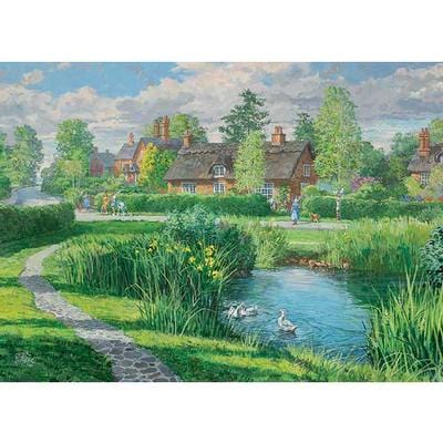 Puzzle 2X500: Riverside Cottages CASSE-TÊTE - 400 - 550 morceaux
