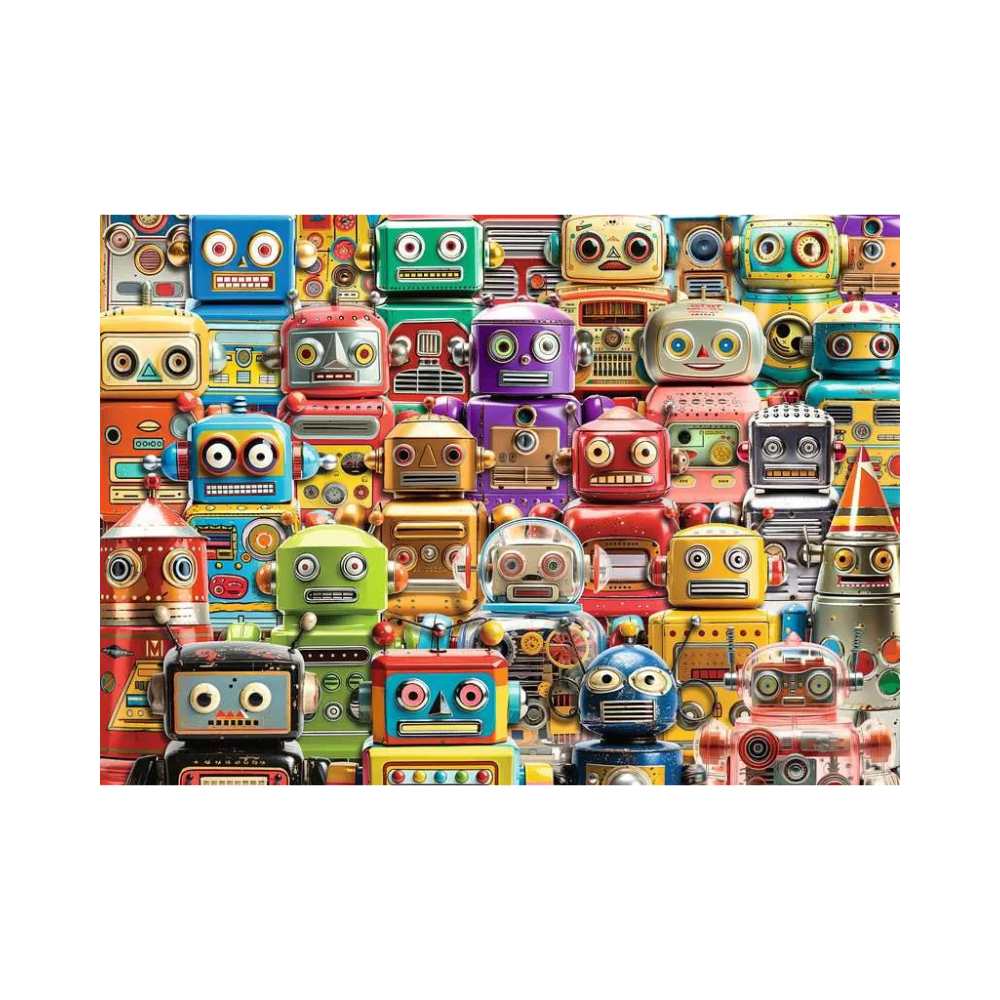 Retro Robots (500 pcs) CASSE-TÊTE - 400 - 550 morceaux