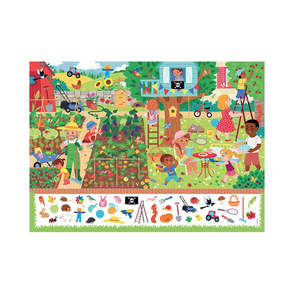 Cherche et trouve - Au jardin (60 pcs) CASSE-TÊTE - 50 - 99 morceaux