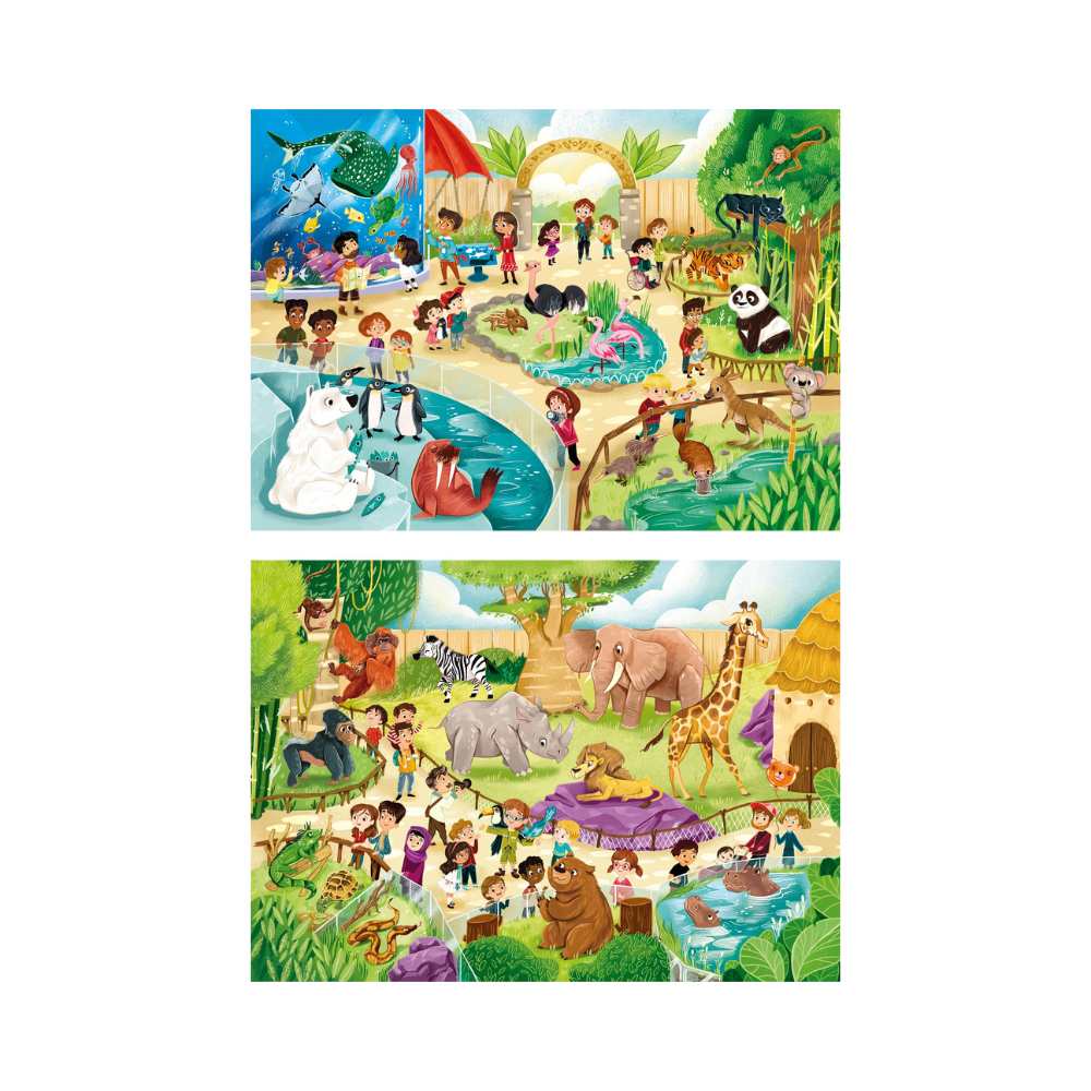 Le zoo (2x60 pcs) CASSE-TÊTE - 50 - 99 morceaux