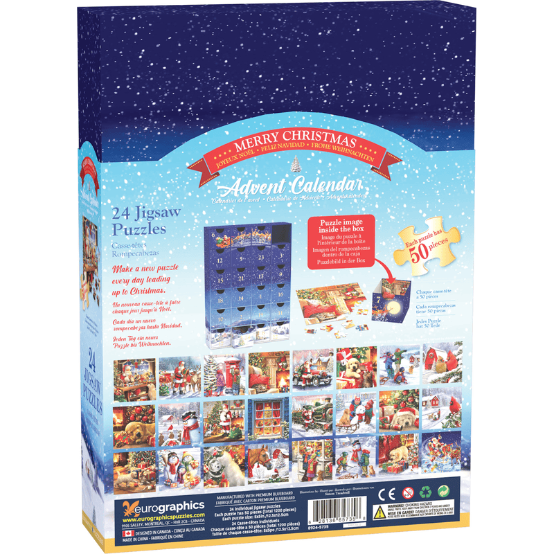 Merry Christmas - Advent Calendar (24x50 pcs) CASSE-TÊTE - 50 - 99 morceaux