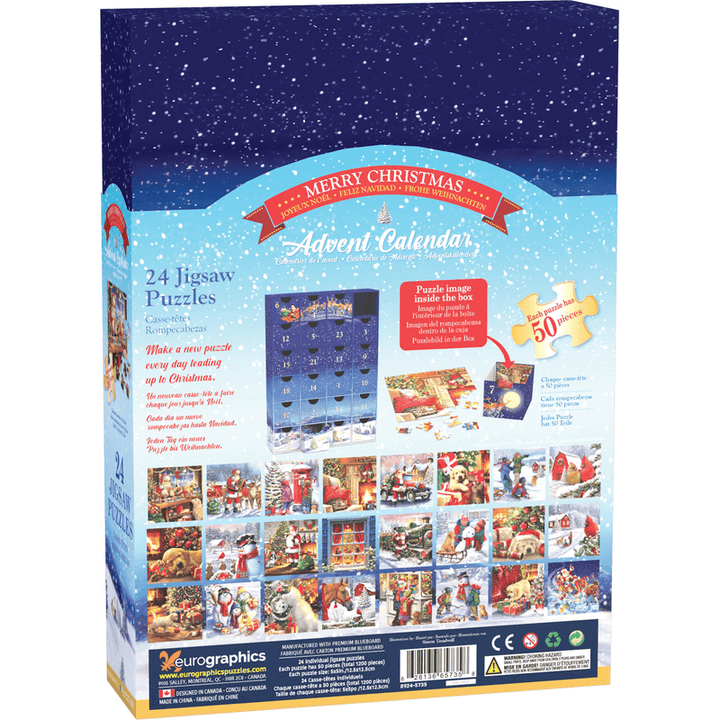 Merry Christmas - Advent Calendar (24x50 pcs) CASSE-TÊTE - 50 - 99 morceaux