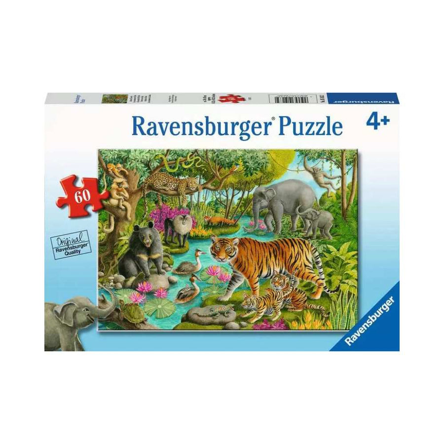 Puzzle 60: Animals of India CASSE-TÊTE - 50 - 99 morceaux