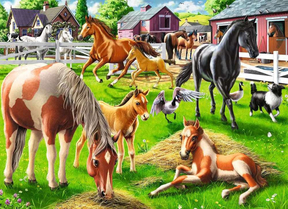 Puzzle 60: Happy Horses CASSE-TÊTE - 50 - 99 morceaux