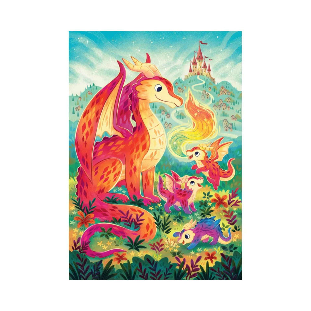 Une famille dragons (60 pcs) CASSE-TÊTE - 50 - 99 morceaux
