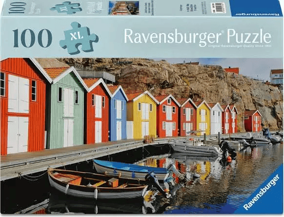 Casse-tête, Colorful Houses of Sweden  (100 pcs) CASSE-TÊTE - 100 - 150 morceaux