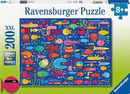 Casse-tête, Funny Fish Friends (200 pcs XXL) CASSE-TÊTE - 200 - 275 morceaux