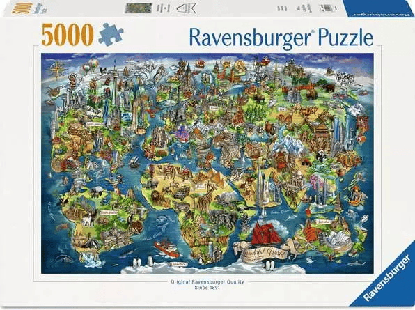 Casse-tête, World Map (5000 pcs) CASSE-TÊTE - 5000 morceaux