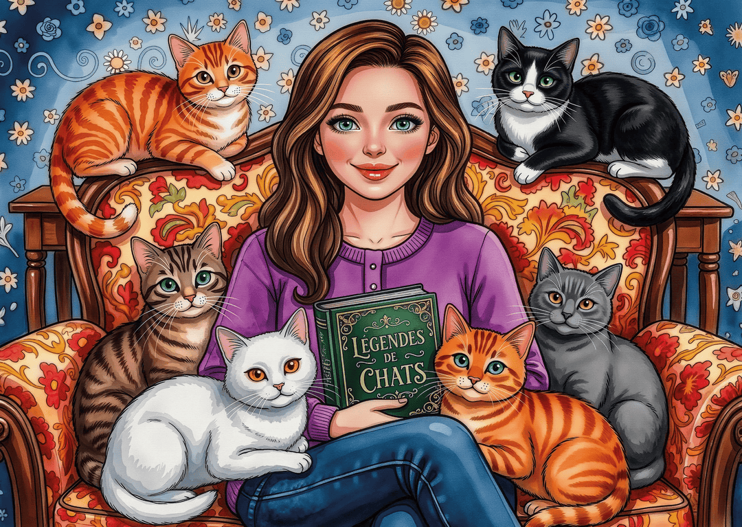Cats &amp; Chapters (1000 pcs) CASSE-TÊTE - 1000 morceaux