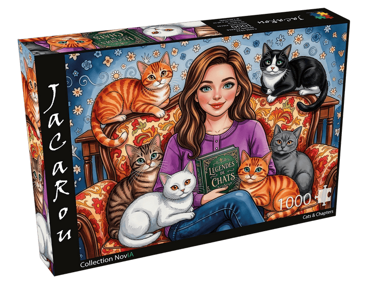 Cats &amp; Chapters (1000 pcs) CASSE-TÊTE - 1000 morceaux