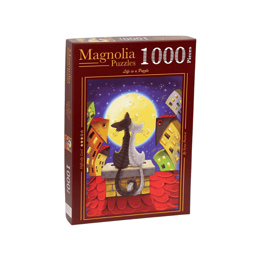 Cats on the Roof (Puzzle 1000 pcs) CASSE-TÊTE - 1000 morceaux
