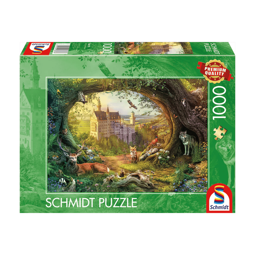 Château de conte de fées dans la forêt magique (1000 pcs) CASSE-TÊTE - 1000 morceaux